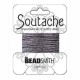 Beadsmith soutache Schnur 3mm - textured Metallic gunmetal